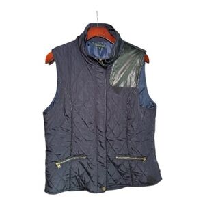 For Cynthia Women's Quilted Puffer Vest XL Blue